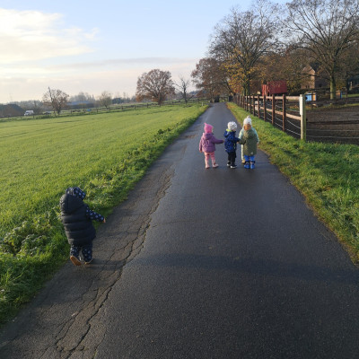 unterwegs zu den Pferden